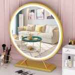 large dressing table mirror with led gold makeup mirror led lamp 3