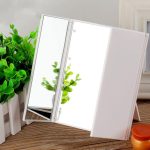 triple dressing table mirrors square style three sides folding vanity mirror 4